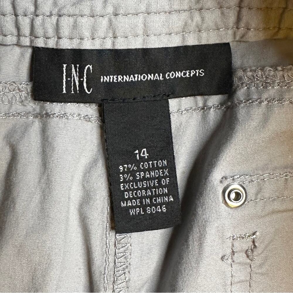 Gray Cargo Capri Pants 14 Coastal Travel Utility Chic Casual - Picture 4 of 9